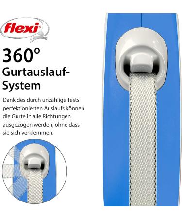 Flexi Kerbl Retractable Dog Leash - Comfort Belt Blue 15kg Capacity 5m Length - Perfect for International Shipping - Buy Online on GoSupps.com