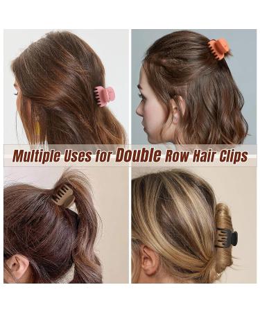 12 Pcs Small Claw Clips for Thin Hair 1.6'' - Matte Cute Hair Clips for Women - Double Row Teeth Jaw Clips for Hair - Non Slip Strong Hold Hair Claws - Multicolor-2 - Buy Online on GoSupps.com