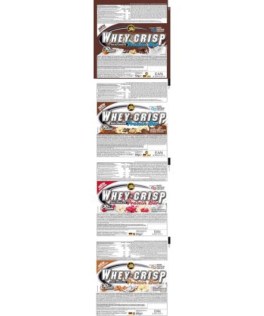 All Stars Whey-Crisp Protein Bar Mix-Box - 12 Pack (50g each) | High Protein Snack for Health & Fitness - Buy Online on GoSupps.com