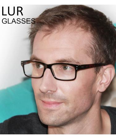 Shop LUR Reading Glasses 6 Pack - Comfort Plastic Readers with Spring Hinge Clear Transparent 2.0x - Stylish & Durable International Shipping Available - Buy Online on GoSupps.com