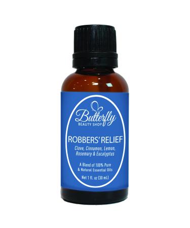 Robbers' Relief: 30mL. (Compare to Thieves by Young Living). A Powerful & Therapeutic Combination of 5 Essential Oils: Clove Cinnamon Lemon Rosemary & Eucalyptus