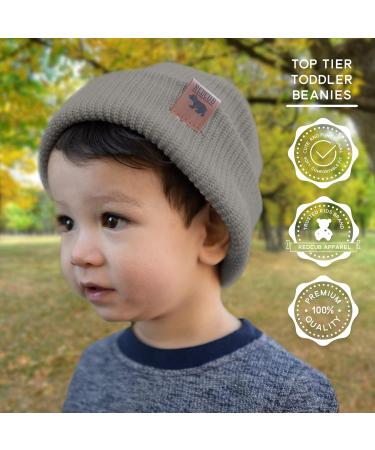 RED CUB Toddler Baby Beanie | Unisex Acrylic Kids Knit Winter Hat | 12-36 Months Grey - Buy Online on GoSupps.com