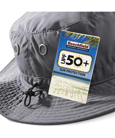Beechfield Black Cargo Bucket Hat - UPF50 Protection, Summer Headwear | One Size - Buy Online on GoSupps.com