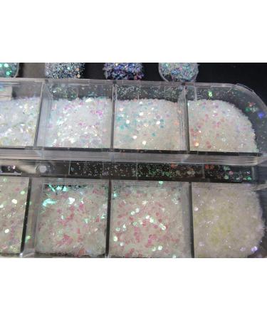 Clear Coffin False Nails Kit with Glitter Flakes - 500pc Full Cover Acrylic Tips & Tools for Manicure - Buy Online on GoSupps.com