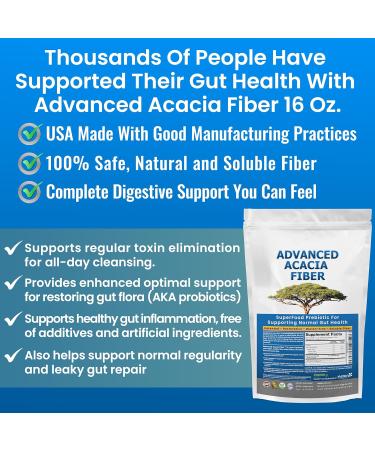 Advanced Acacia Fiber Powder Bundle 2.5 Ibs (40oz) Soluble Fiber Leaky Gut Repair Powder + DGL Licorice Supplement: Stomach Relief Leaky Gut Repair DGL Powder for Digestive Restoration Acid Relief - Buy Online on GoSupps.com
