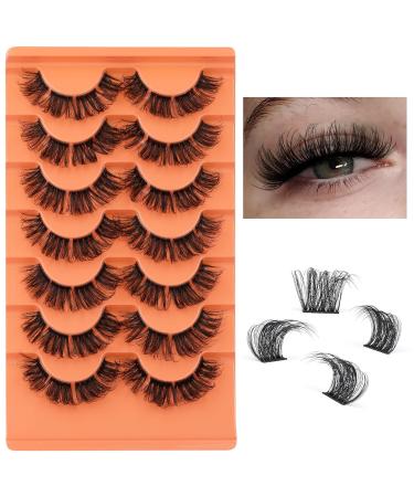 Fluffy Cluster Lashes - Natural Wispy False Eyelashes - 7 Pairs Multipack by Eefofnn - Buy Online on GoSupps.com