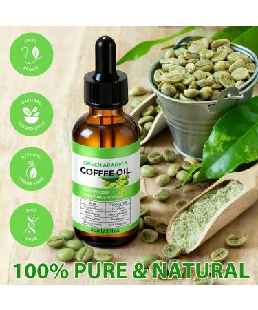 ATOANY AntiWrinkle Coffee Oil 100 Pure and Natural Green Arabica Coffee Oil for Face Body Hair AntiPuffiness and Firm Skin Coffee Oil Skin Care Cold Pressed and Vegan 60 ml - Buy Online on GoSupps.com