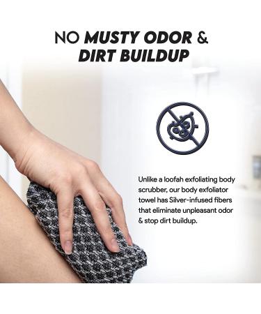 Sima Japanese Exfoliating Washcloth Towel - Dual-Sided Body Scrubber for Gentle Exfoliation - Hexagon Fibers for Smooth Skin - Extra Long Towel for Face & Body - 1 Pack - Buy Online on GoSupps.com