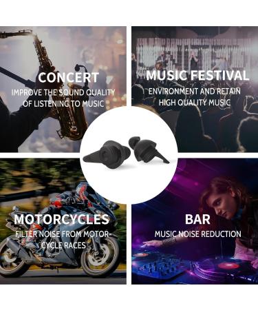 LYSIAN High Fidelity Concert Ear Plugs for Music Reusable-2 Pairs - Black - Buy Online on GoSupps.com
