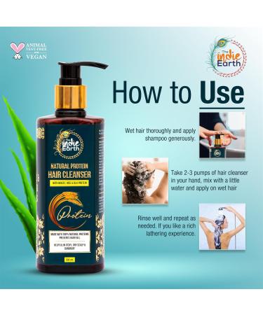 The Indie Earth Natural Protein Hair Cleanser (Shampoo) with Natural Proteins 300 mL - Buy Online on GoSupps.com