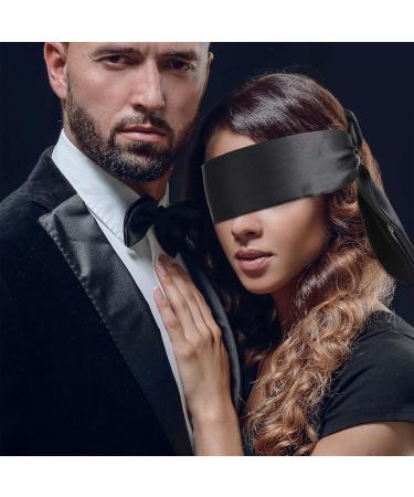 2 Pack Adjustable Blackout Eye Cover - Soft Satin Sleep Mask for Men & Women - Perfect for Sleeping & Meditation - Buy Online on GoSupps.com