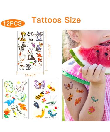 Konsait Glow In The Dark Temporary Tattoos for Kids - Mixed Cartoon Styles | Luminous Unicorn Mermaid Butterfly Dinosaur Pirate Car Space | Boys Girls Party Favors - Buy Online on GoSupps.com