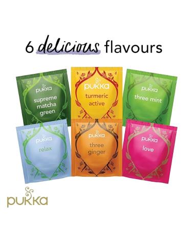 Pukka Tea Organic Herbal Tea Sampler for Everyday Wellness Best for Birthdays  Anniversaries & Holidays 90 Tea Bags 6 Flavors - Buy Online on GoSupps.com