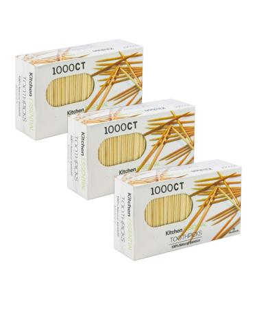 100% Natural Bamboo Toothpicks  Kitchen Essential (3000 Count)