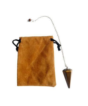 Tiger eye-natural stone pendulum crystal pendulum hexagonal vintage crystal pendulum for dingy rod chakra-zreiki-kutagung wicca meditation spendula (tiger eye)