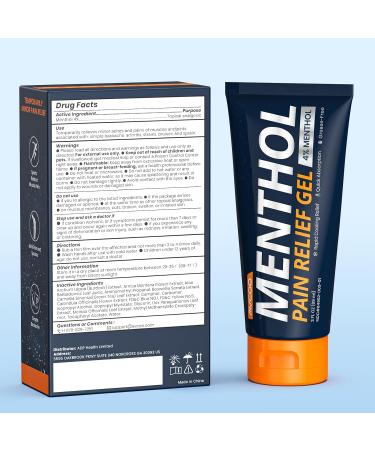 AVCOO 4% Menthol Pain Relief Gel, Cooling Sensation for Arthritis, Knees, Joint, Sore Muscle, Neck, Shoulder and Lower Back Pain Relief, Grease-Free Gel, 2 Packs (3 OZ Per Pack) - Buy Online on GoSupps.com