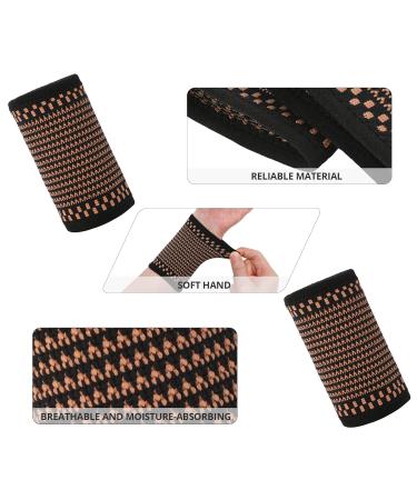 Buy Copper Wrist Compression Sleeves for Arthritis & Carpal Tunnel | Comfortable Support for Men & Women - 1 Pair - Buy Online on GoSupps.com
