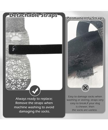 Buy Expawlorian Non-Slip Dog Socks | Soft Breathable Paw Protection & Adjustable Straps - Gray Small (4 Count) - Ideal for All Dogs - Buy Online on GoSupps.com