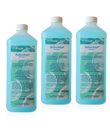 Fluid-Tec 3 liter of shaving head cleaner refill fluid compatible with Philips electro razor for cleaning cartridge cleaning station series 5000 7000 9000 jet clean smart clean