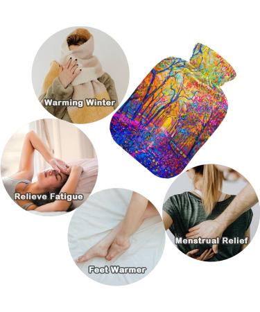 Naanle 2L Hot Water Bottle with Lid | Autumn Oil Painting | Back Pain Relief & Cold Therapy Hand/Foot Warmer - Buy Online on GoSupps.com