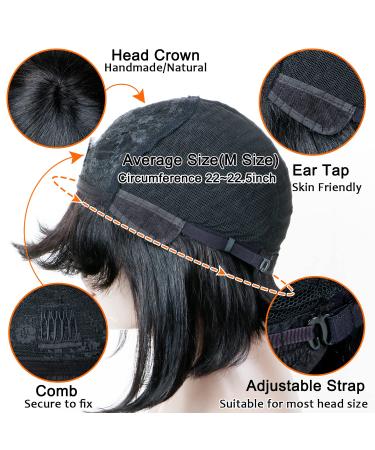 Queentas 10 Bob Wig for Women - 100% Human Hair Wig for Black Women | Best Quality & Comfortable Fit - Buy Online on GoSupps.com