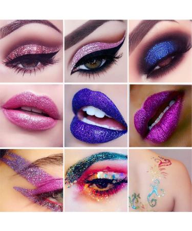 DE'LANCI Glitter Eyeshadow Palette - 24 Colors, Highly Pigmented Metallic Shimmer Shadows for Women and Girls - Cruelty Free, Pressed Chunky Glitter Set - Buy Online on GoSupps.com