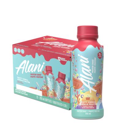 Alani Nu Protein Shake Ready to Drink Naturally Flavored Gluten Free Only 140 Calories with 20g Protein per 355mL bottle (Fruity Cereal 12 Pack)