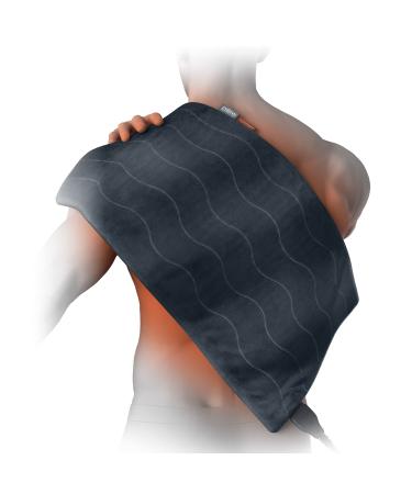 Pure Enrichment PureRelief Pro Far Infrared XL Heating Pad - Deeper Muscle Relief for Back, Neck, Shoulder, & Knee Pain in Athletes, 4 Heat Settings, Dry/Moist Heat, 12 x 24 Extra-Large Size - Buy Online on GoSupps.com