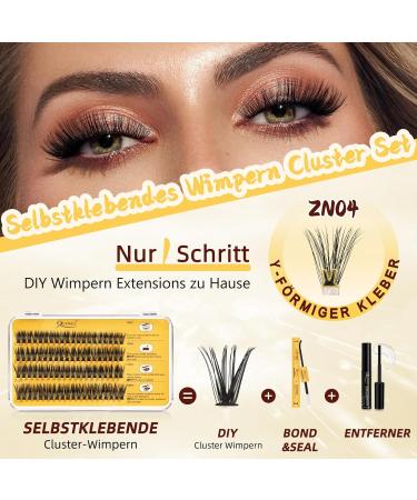 Self-Adhesive Eyelash Clusters - QUEWEL Natural Look Individual Extensions | 80 Reusable DIY Eyelashes for Beginners - Easy to Use (ZN04) - Buy Online on GoSupps.com