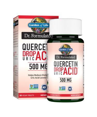 Garden of Life Quercetin Probiotic & Uric Acid Support with Tart Cherry, Vitamin C from Organic Acerola and Rose Hips Plus Luteolin  Dr Formulated  Gluten Free, Non GMO, Carbon Neutral  60 Tablets - Buy Online on GoSupps.com