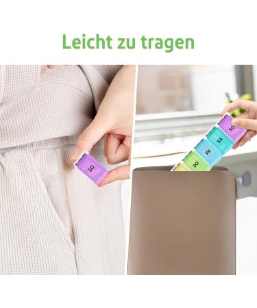 7-Day Rainbow Pill Organizer - Weekly Medication Box & Tablet Storage for Easy Management - Buy Online on GoSupps.com