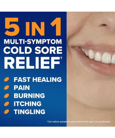 Abreva Docosanol 10% Cream Cold Sore Treatment - 0.07 Oz - Buy Online on GoSupps.com