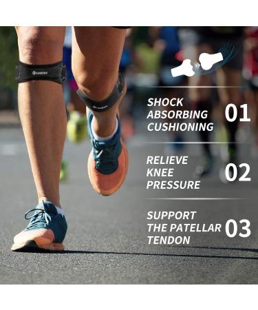 CAMBIVO 2 Pack Knee Braces for Knee Pain - Compression Sleeve and Knee Strap Set (Small) - Buy Online on GoSupps.com