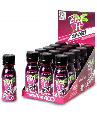 Beet It Sport Pro-Elite Shot, (15 shots) Nitrate 400, Non GMO certified - Each Shot Contains 400 mg Dietary Beet Nitrates - Nitric Oxide Booster - High nitrate beet juice