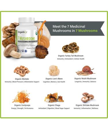 Organixx 7 Mushrooms & Immunity 3 Bundle Organic Immune Support with Vitamin C Zinc & Elderberry Plus 7 Functional Mushrooms for Energy & Well-Being Vegan Gluten Free 60 Capsules Each - Buy Online on GoSupps.com