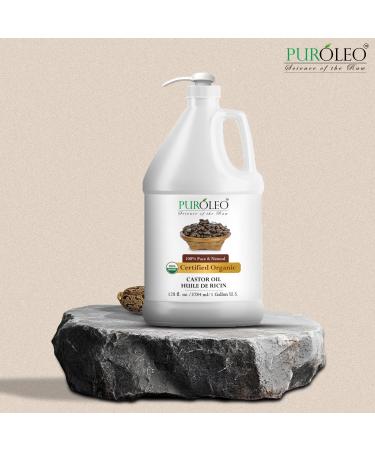 PUROLEO Organic Certified USDA Castor Oil 128 Fl Oz/3785 ML (Packed in Canada) 100% Pure & Natural Oil for Hair Lashes Brows & Beard Use for Eyelash Serum Hair Serum or DIY Beauty 14.22 Fl Oz (Pack of 9) - Buy Online on GoSupps.com