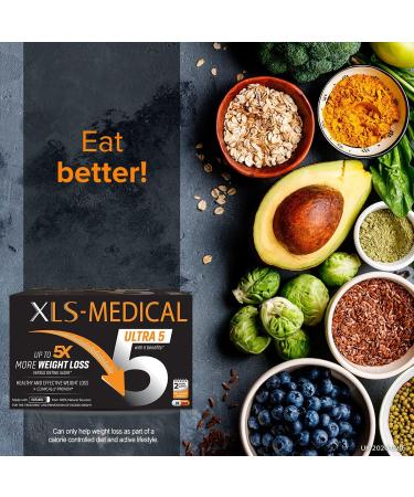 XLS-Medical Ultra 5 Weight Loss Capsules - 84 Capsules - Reduces Dietary Fat Absorption - 2 Week Supply - Buy Online on GoSupps.com