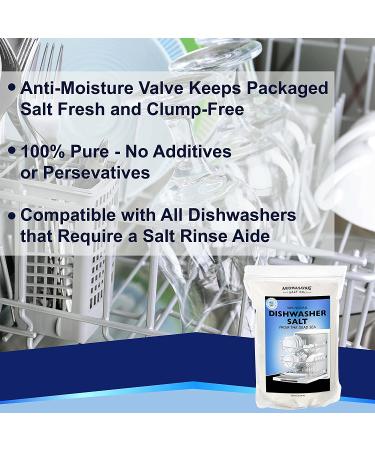 Aromasong Dishwasher Salt - Natural Water Softener for Cleaner Dishes - 5lb Pack - Buy Online on GoSupps.com