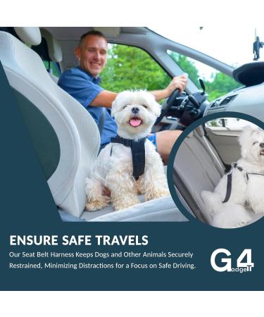 SecureDrive Pet Car Safety Harness - Adjustable Seat Belt for Dogs and Cats | G4GADGET - Buy Online on GoSupps.com