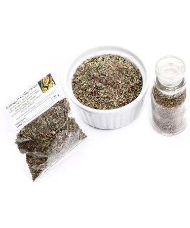  Feine W rze Tarragon BBQ Spices | Spice Mix with Selected Herbs for Grilling Meat Fish Vegetables | Gluten Free 25g - Buy Online on GoSupps.com