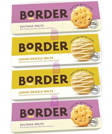 Delicious Border BIscuit Selection - 2x Sultana Melts & 2x Lemon Drizzle Melts - Suitable for Vegetarians - Buy Online on GoSupps.com