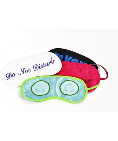 Set of 4 Patterned Sleeping Masks - Ideal for Travel, Naps & Meditation - Comfortable Blindfolds with Straps for Restful Sleep - Buy Online on GoSupps.com