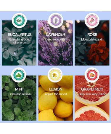 Organic Shower Steamers Aromatherapy 6-Pack for Women and Men - Natural Essential Oils Bath Bombs for Home Spa Self Care - Relaxation Gifts in Purple Box - 6pc Set - Buy Online on GoSupps.com