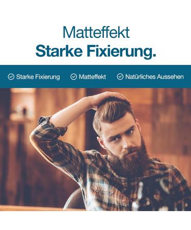 Sapiens Barbershop Hair Wax for Men - Strong Hold 4/5 Matt Effect Organic Sugar Menthol Fragrance - Professional Styling Made in France - 110ml - Buy Online on GoSupps.com