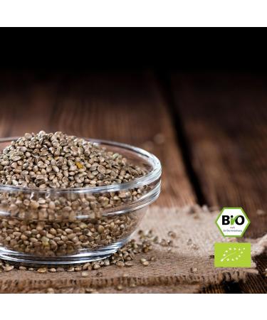 The Hanfbayer regional hemp seeds Unpeeleed Bio 300g Protein - Rich Superfood - Including Delicious Erecipes - Vegan & Raw Food Quality - Rich In Protein Omega -300g (Unpeeled) - Buy Online on GoSupps.com