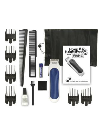 Wahl 9307-1101 Cordless Mini Pro 14 Piece Touch-up and Trim Haircutting Kit White/blue