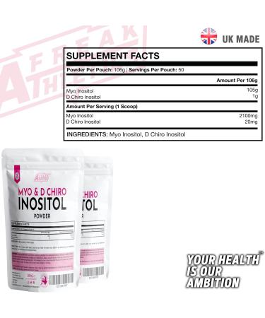 Myo & D Chiro Inositol Powder 106g - Supports Women with PCOS - Promotes Hormonal Balance & Normal Ovarian Function - Buy Online on GoSupps.com