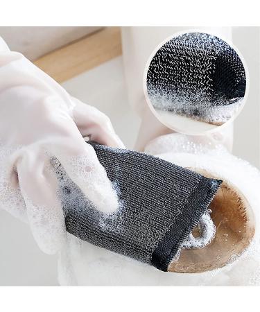 Cleaning Brush 6PCS Stainless Steel Sponge Wipe Sponge Descaling Wire Cloth Kitchen Pot Wipe Pot Artifact Cleaning Cloth Steel Ball Scouring Pad Soap Brush for Shower One Size Black - Buy Online on GoSupps.com