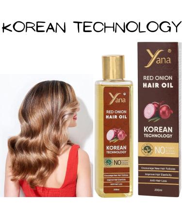 Yana Cosmetics Pvt ltd Yana Red Onion Hair Oil for Hair Growth with Bhringraj Brahmi & Sesame Oil Pure & Natural Hair Fall Control For Black Hair women - Buy Online on GoSupps.com