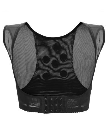 Posture Corrector Chest Support Body Vest Shaper Back Brace Straightener Shoulder Upright Support Trainer for Women and Men Body Correction and Neck Pain Relief M Black